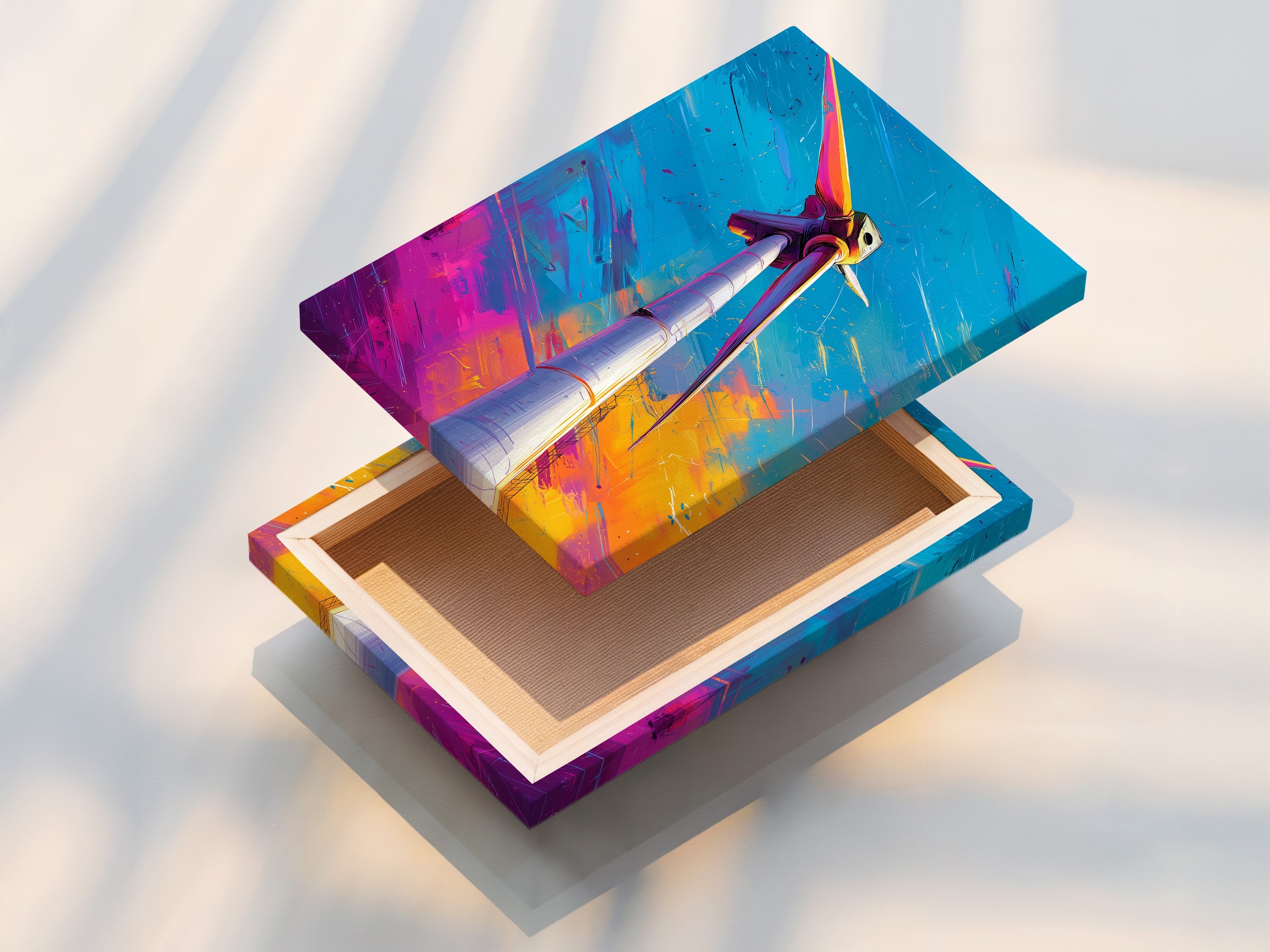 A stretched canvas print showcases vibrant colors and intricate details. The canvas is stretched perfectly. It is ready to hang and admire. Transform your favorite artwork into a stunning canvas display. Experience art come to life.