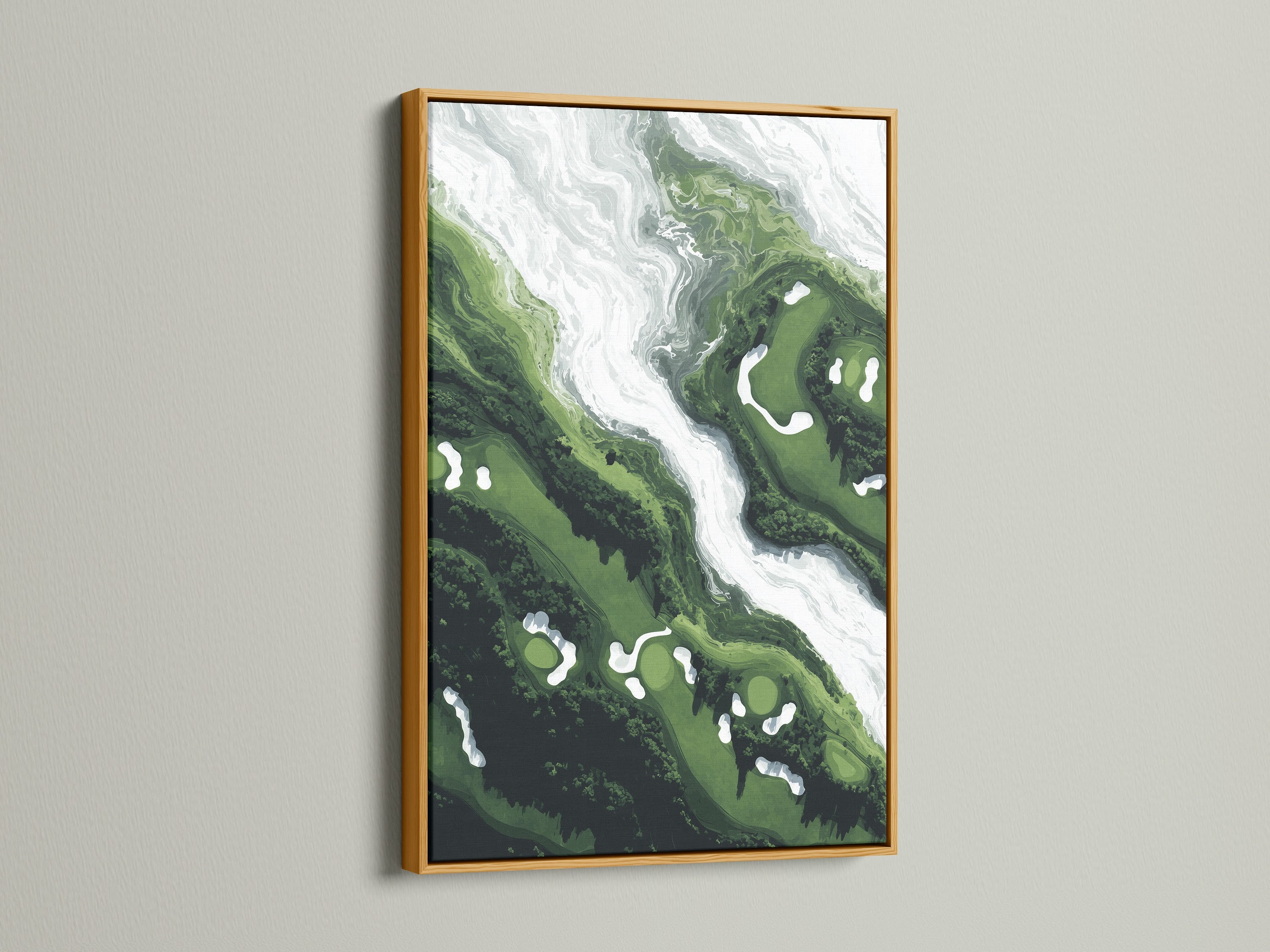 A gold frame highlights this green abstract art print. The marble fluid canvas wall art brings modern elegance. Its swirl artwork enhances office wall decor. This contemporary art suits minimalist styles. The emerald abstract adds sophistication. Ideal for interior designers and art lovers.