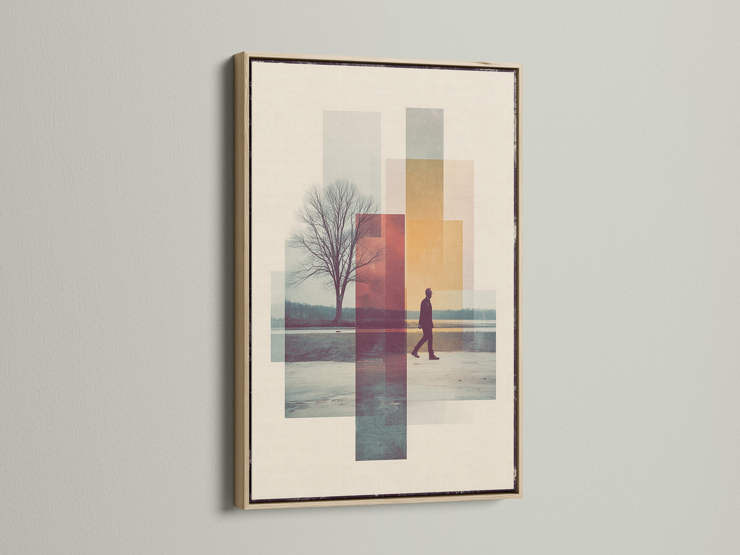 Abstract Geometric Art Print - Modern Wall Art, Contemporary Poster, Minimalist Decor, Nature Photography, Tree Silhouette