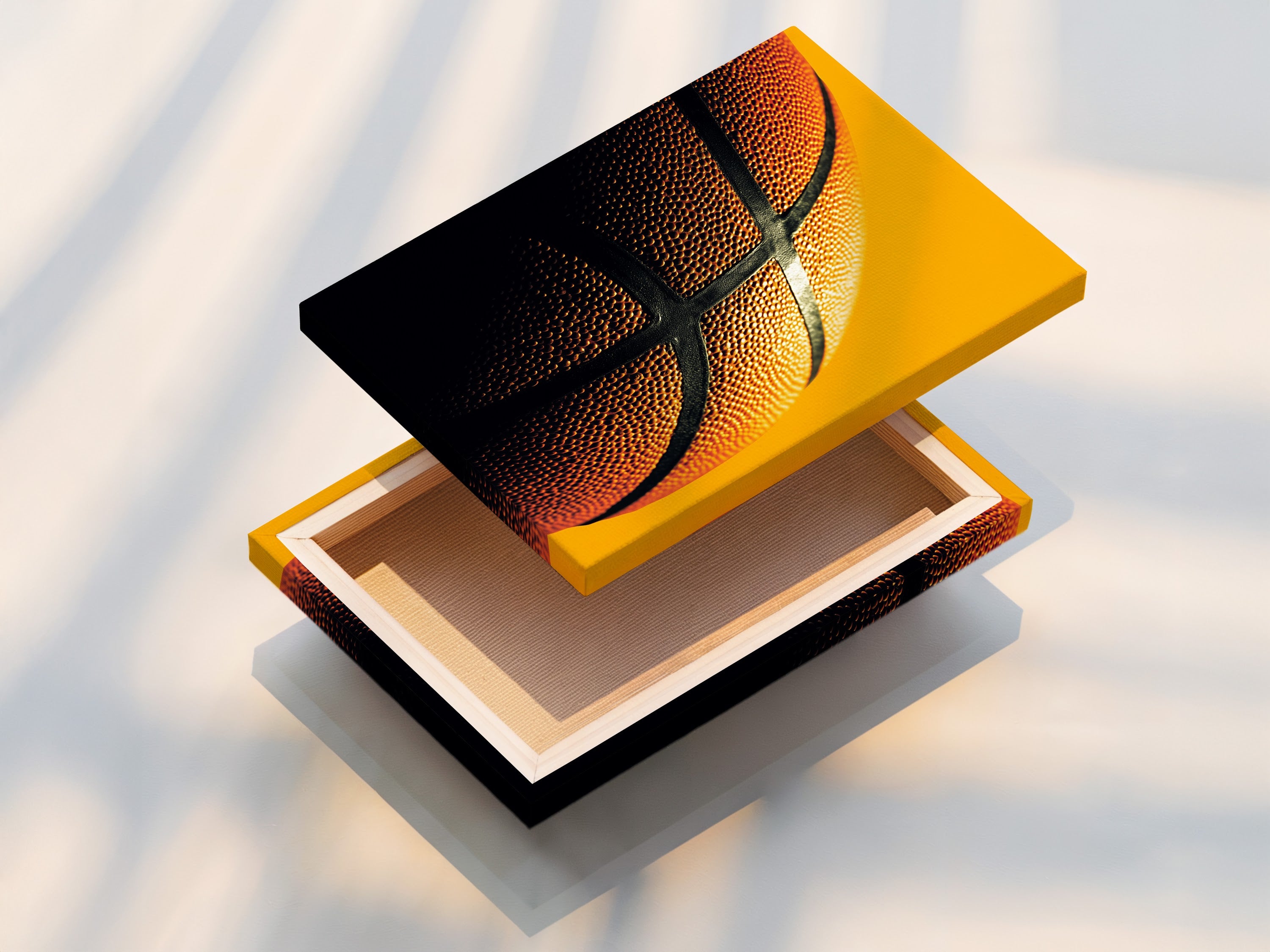 Stretched canvas print showcasing basketball art. Ready to hang and enjoy. The canvas print offers a gallery-worthy look. Elevate your home decor with stunning artwork. Explore our wide selection. Order now!