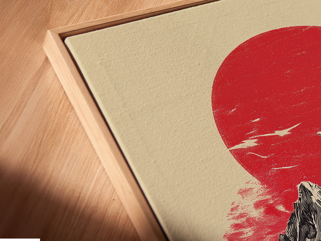 Here's a close-up of a canvas print. It is presented in a floating frame. This creates a modern gallery look. The frame enhances depth and dimension. See the art come to life.