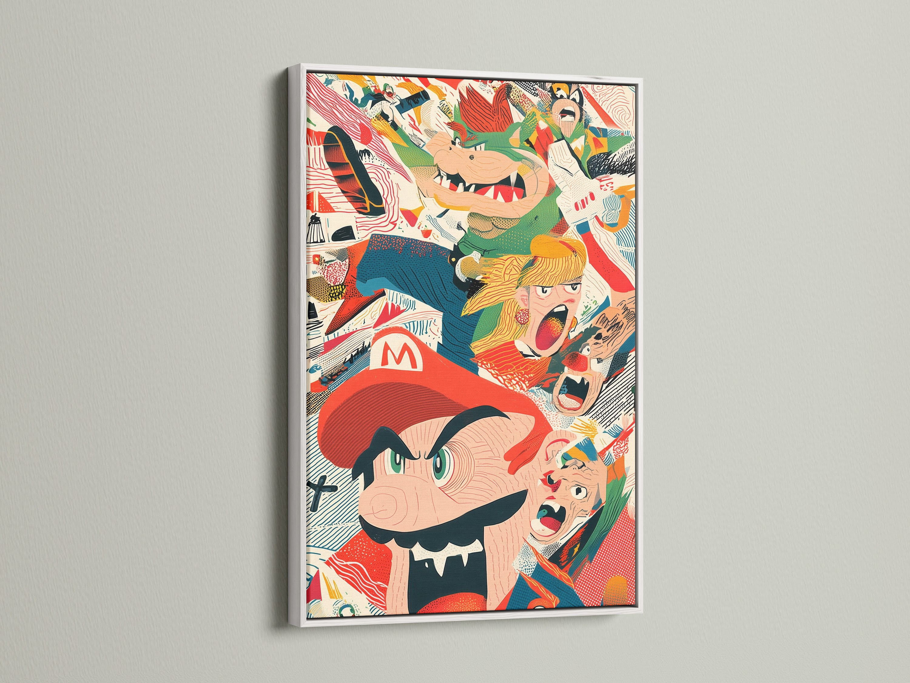 Retro Gaming Poster - Vintage Video Game Art, Colorful Character Wall Print, Nostalgic Gamer Decor, Arcade Style Home Art