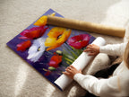 Watch a woman carefully rolling fine art poster paper. Ensuring quality and care. Ready for printing beautiful artwork. Delivering the best in fine art prints. Order your fine art poster today.