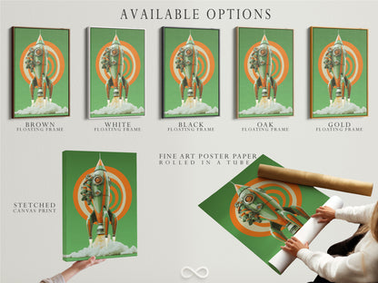 Explore available options for your art. Choose from a stretched canvas print. Fine art poster paper is also available. Consider a floating frame to elevate your artwork. Find the perfect presentation for your style and space.