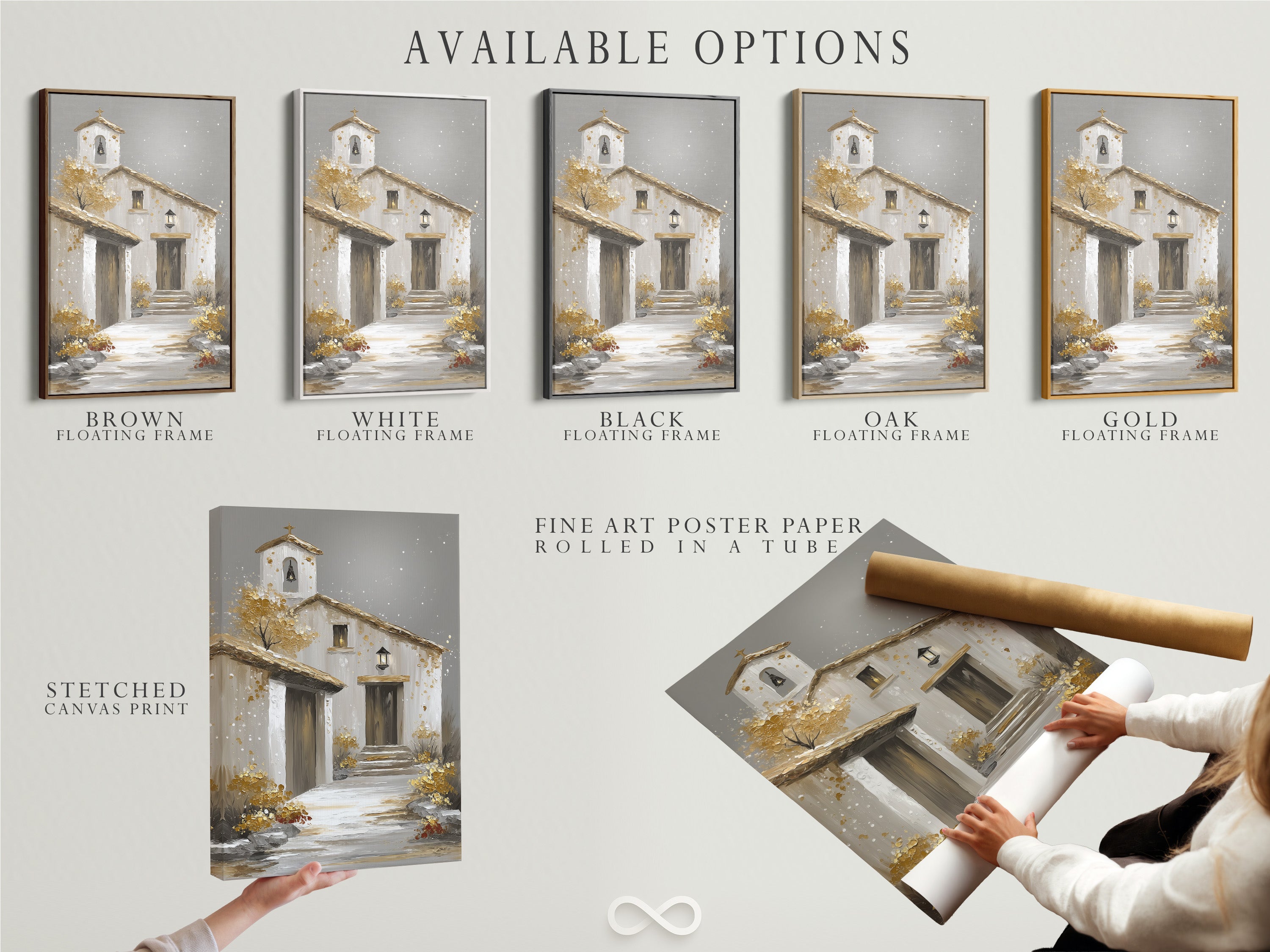 Available options for your artwork. Choose from a stretched canvas print. Select fine art poster paper. Consider a floating frame. Each option offers a unique way to display your artwork. Customize your artwork to match your personal style.