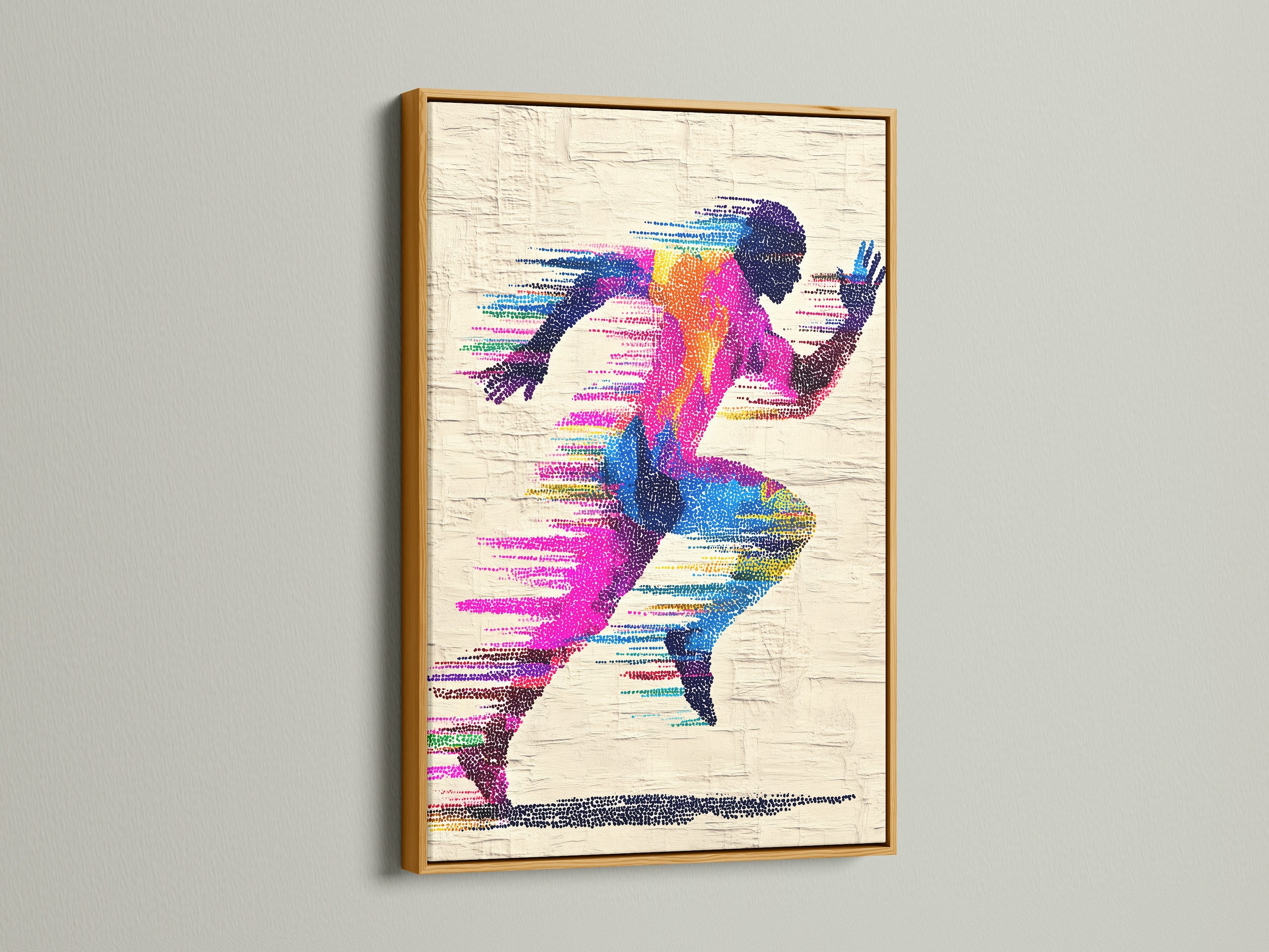 Colorful Runner Silhouette Art Print - Vibrant Motion Sports Wall Decor, Modern Athletic Poster, Fitness Motivation Artwork