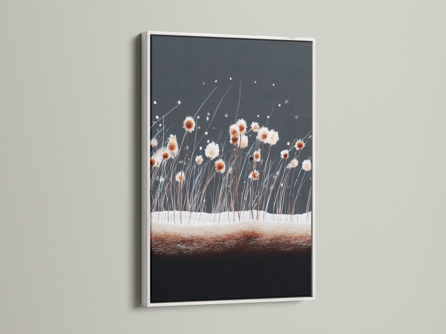 The white frame offers a clean modern look. The artwork inside pops with vibrancy. White art frames are the perfect choice for a minimalist home. It is a timeless choice.