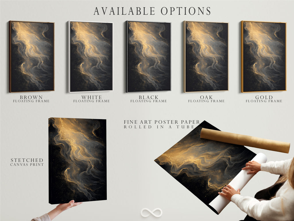 Explore available options for artwork prints. Choose from stretched canvas print fine art poster paper or a floating frame. Select the perfect style to suit your taste. Personalize your art to match your interior decor.