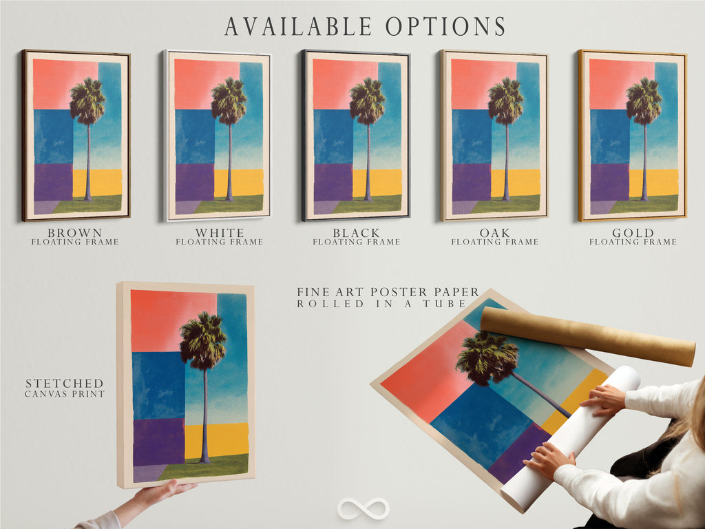 Available options: stretched canvas print fine art poster paper and floating frame. Choose the perfect format for your artwork. Customize your art to suit your style. Explore our range of art options. Discover the possibilities for your space.