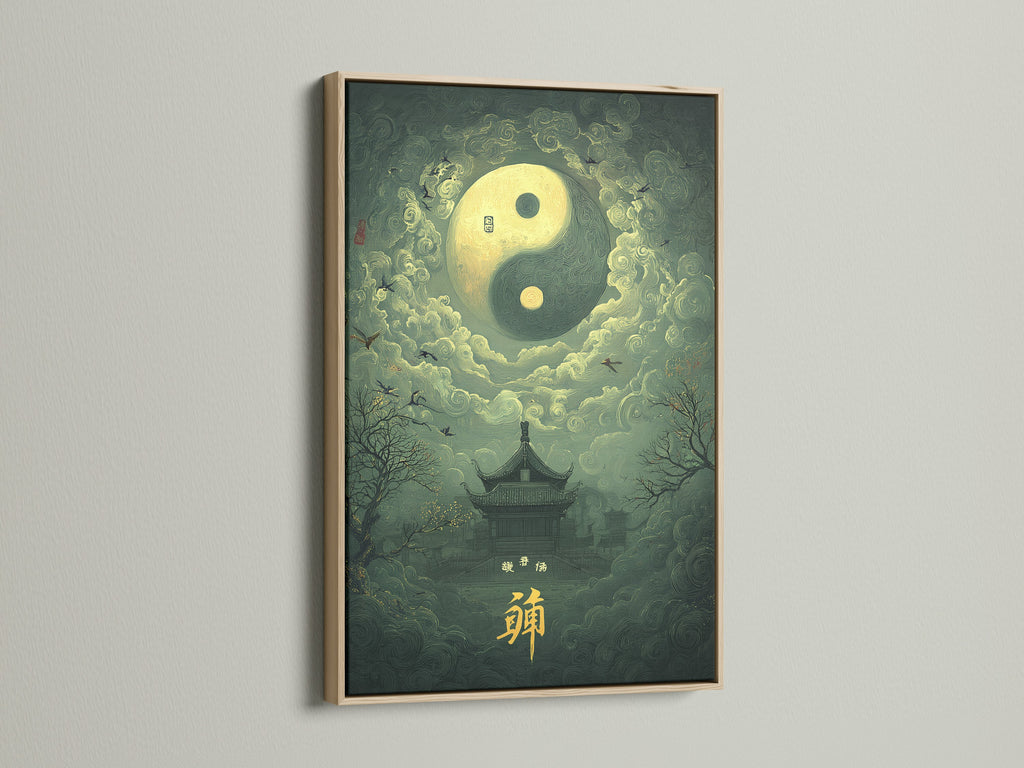 Artwork framed in a classic oak frame. The natural wood grain complements the art print. Ideal for adding warmth to any space. This oak frame enhances the artwork's colors. A timeless choice for displaying your favorite prints. Experience the beauty of oak framing.