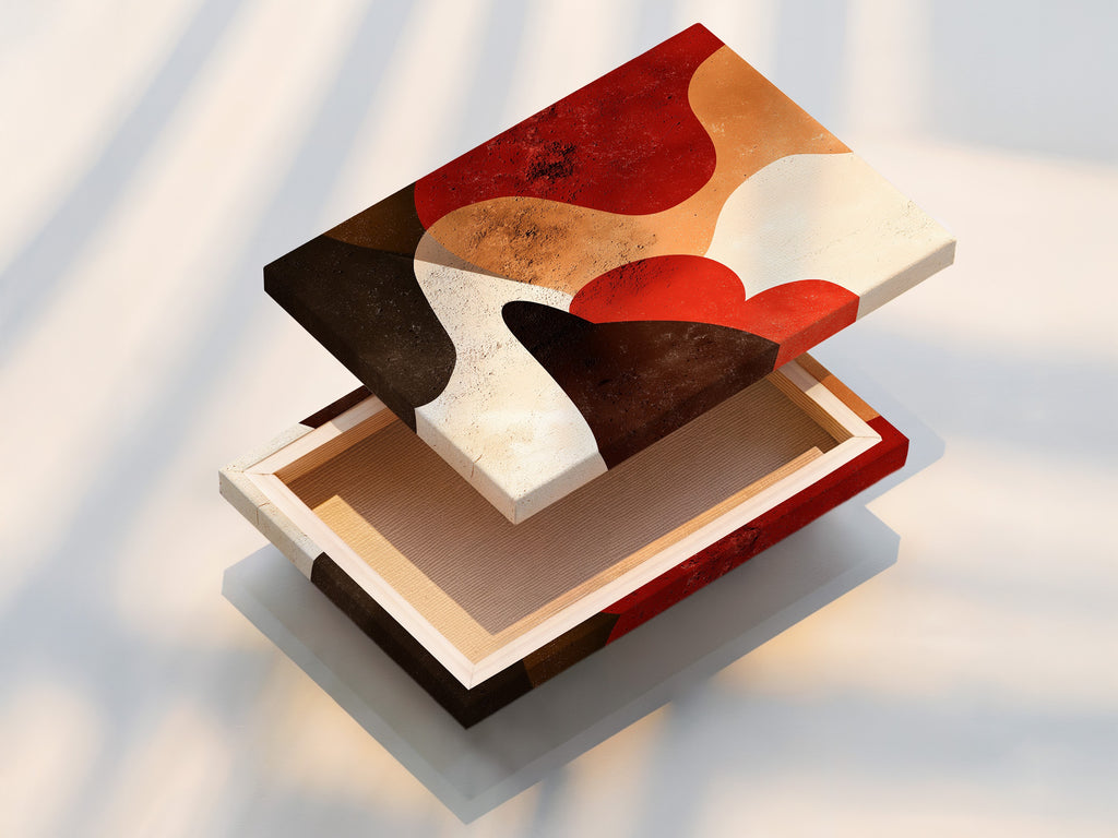 High-quality stretched canvas print on display. The stretched canvas print is ready to hang. This print offers a gallery-wrapped look. The vibrant colors bring the art to life. This is a durable and long-lasting option. It is a perfect addition to any art collection.