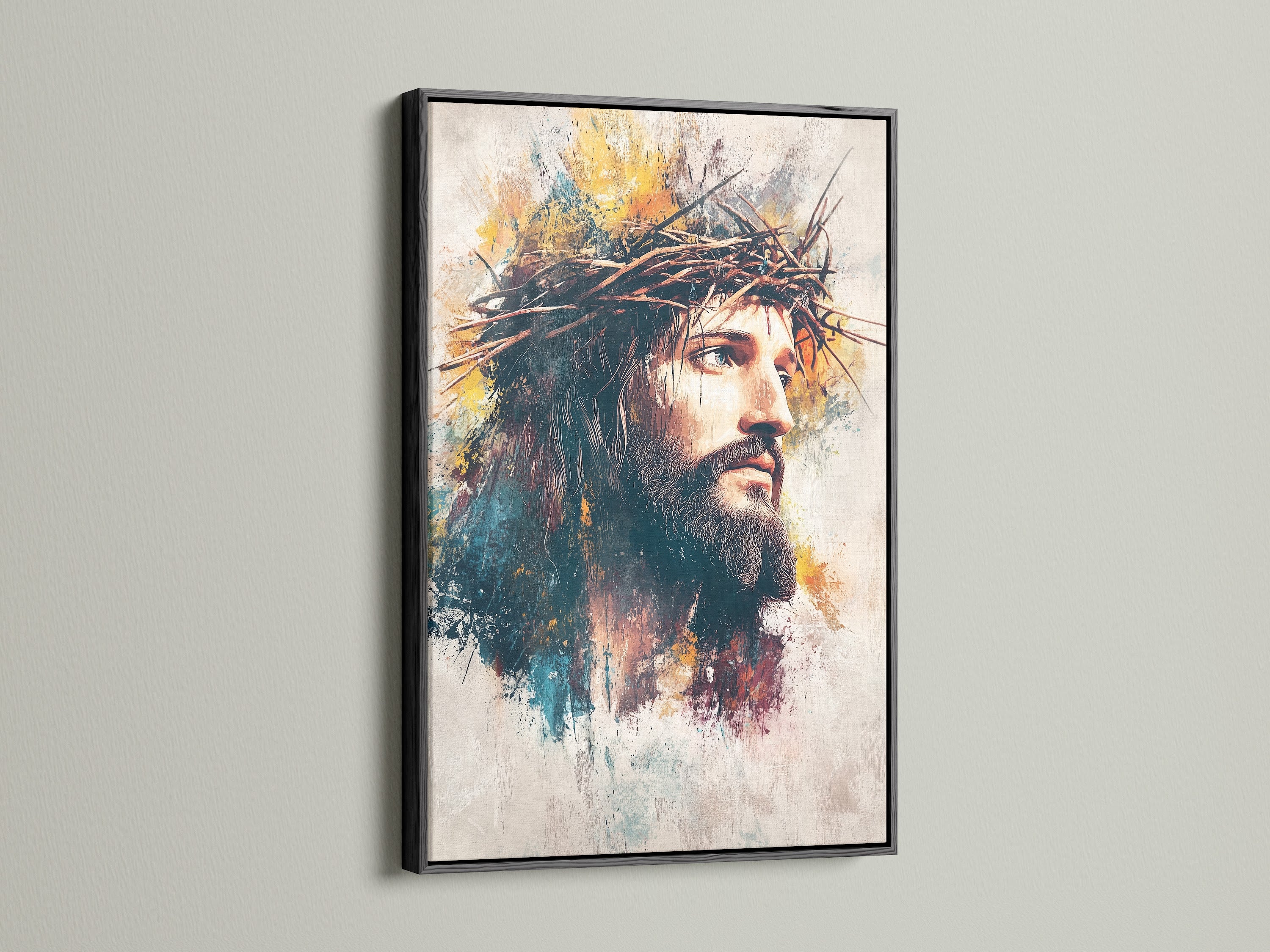 This black frame offers a bold and sophisticated look. The artwork is striking. Black frames add depth and contrast. Ideal for contemporary spaces. Explore our black framed art collection now.