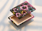 Stretched canvas print featuring tropical floral artwork. Pink hibiscus flowers create a vibrant botanical display. Perfect for adding a touch of tropical art to your living space. Enhance your home decor today.