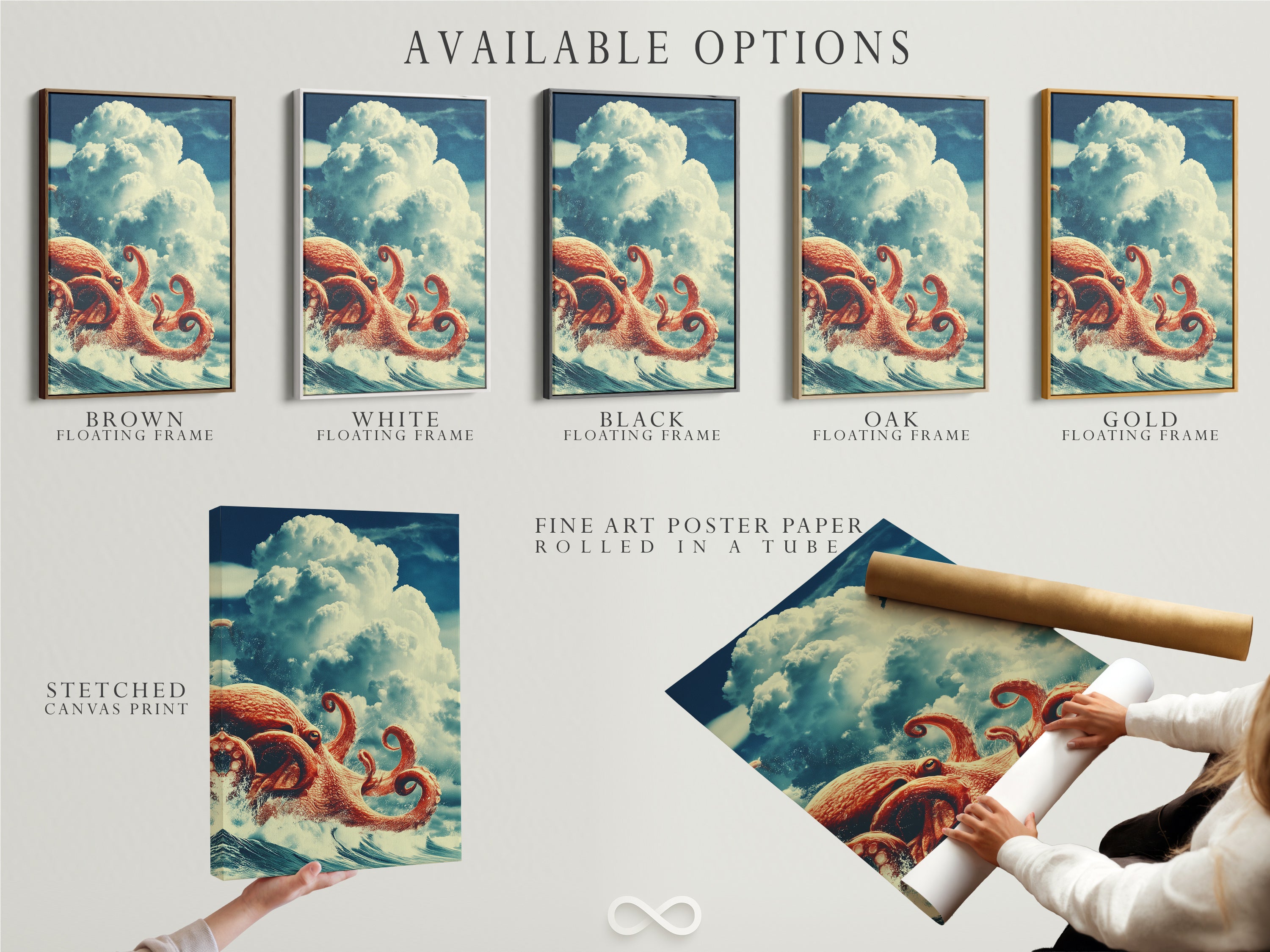 Explore available options for your artwork. Choose from stretched canvas prints fine art poster paper or floating frames. Customize your artwork to match your style. Find the perfect presentation for your space. Enhance your home decor with unique art.