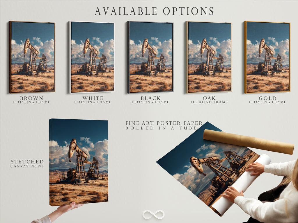 Available options are showcased here. Choose from stretched canvas prints. Fine art poster paper is also available. Select a floating frame. Customize your artwork display. Find the perfect presentation style. It will complement your taste and decor.