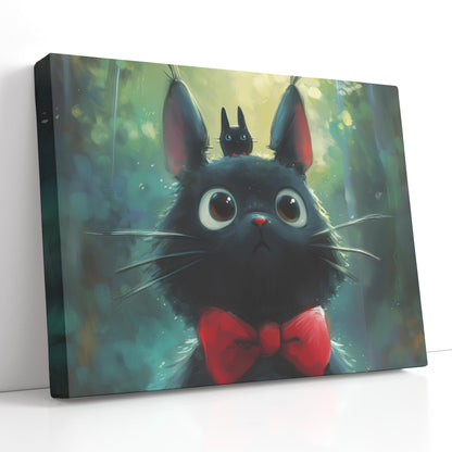 Black Cat Canvas Art