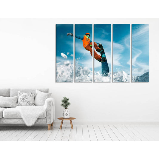 Snowboarder Riding In The Mountains On A Sunny Day №04435 Ready to Hang Canvas PrintCanvas art arrives ready to hang, with hanging accessories included and no additional framing required. Every canvas print is hand-crafted, made on-demand at our workshop