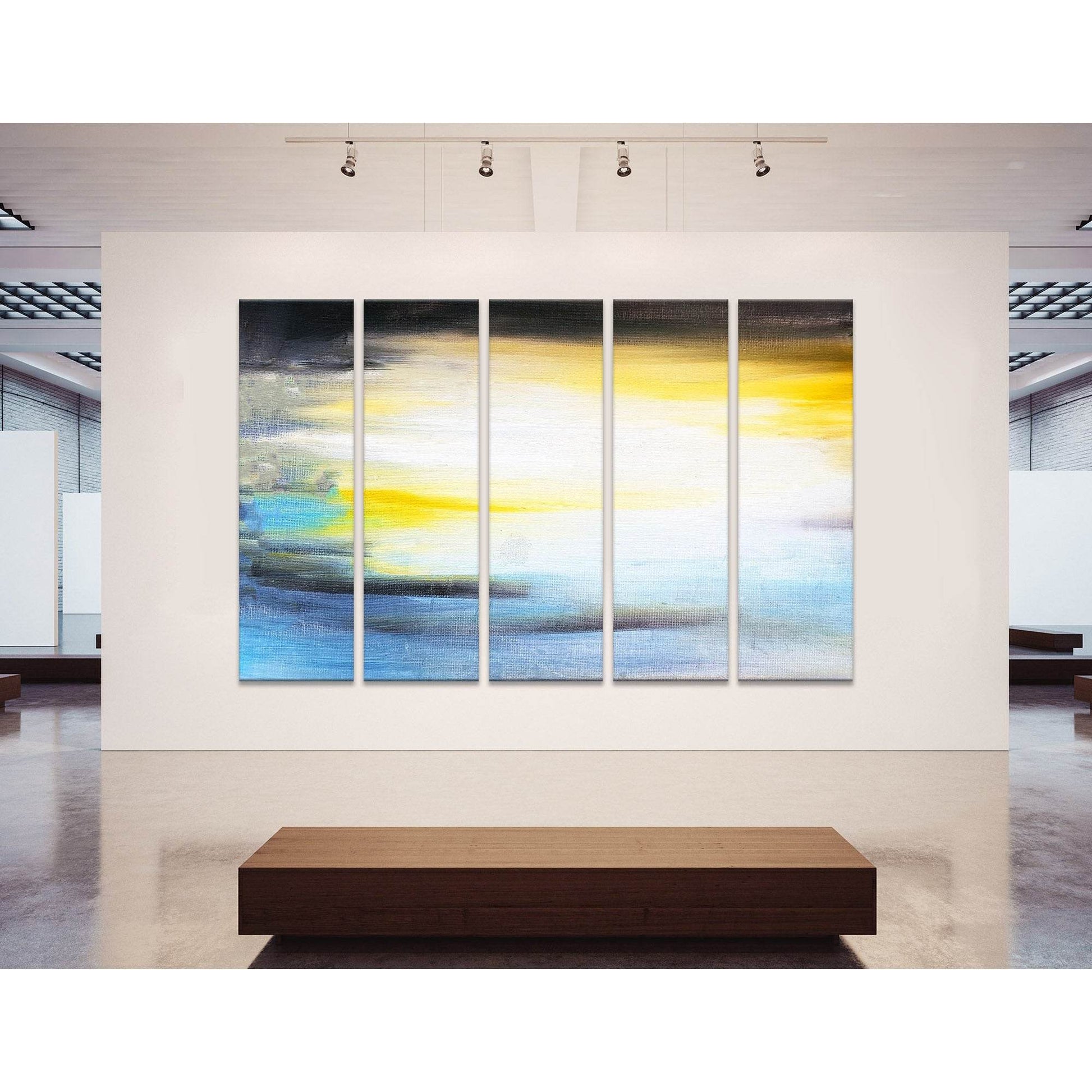 White, Black, Yellow, Blue Abstract №04263 Ready to Hang Canvas PrintCanvas art arrives ready to hang, with hanging accessories included and no additional framing required. Every canvas print is hand-crafted, made on-demand at our workshop and expertly st