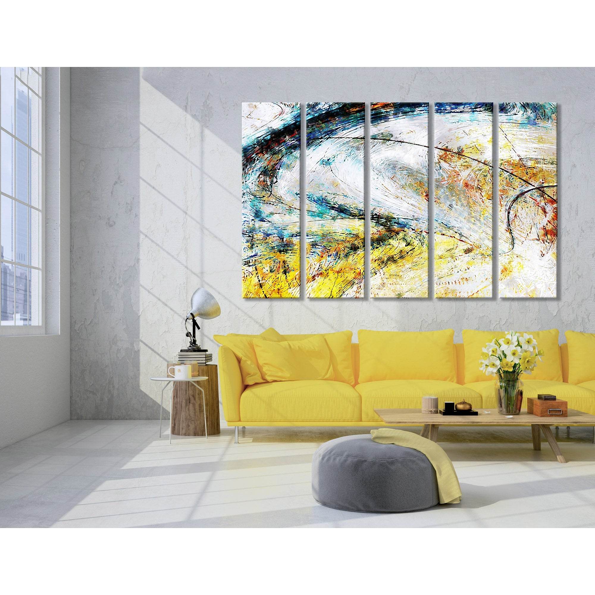 Bright Abstract №04356 Ready to Hang Canvas PrintCanvas art arrives ready to hang, with hanging accessories included and no additional framing required. Every canvas print is hand-crafted, made on-demand at our workshop and expertly stretched around 100%