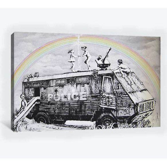 Banksy – dismaland - Canvas printCanvas art arrives ready to hang, with hanging accessories included and no additional framing required. Every canvas print is hand-crafted, made on-demand at our workshop and expertly stretched around 100% North American P