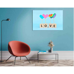 LGBTQ love №2153 Ready to Hang Canvas PrintCanvas art arrives ready to hang, with hanging accessories included and no additional framing required. Every canvas print is hand-crafted, made on-demand at our workshop and expertly stretched around 100% North
