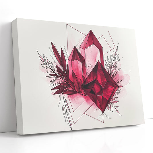 Pink Crystal Geometric - Canvas Print