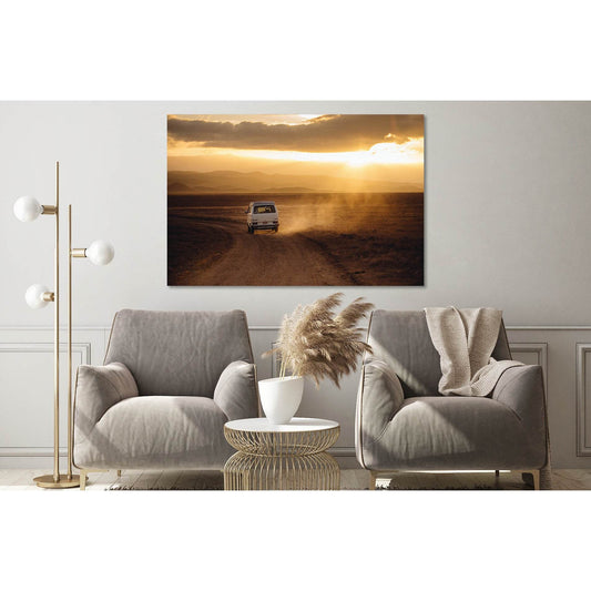 The car leaving into the sunset №D1814 Ready to Hang Canvas PrintCanvas art arrives ready to hang, with hanging accessories included and no additional framing required. Every canvas print is hand-crafted, made on-demand at our workshop and expertly stretc
