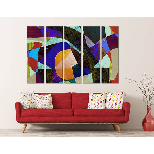 Colorful Geometry Abstract №04322 Ready to Hang Canvas PrintCanvas art arrives ready to hang, with hanging accessories included and no additional framing required. Every canvas print is hand-crafted, made on-demand at our workshop and expertly stretched a