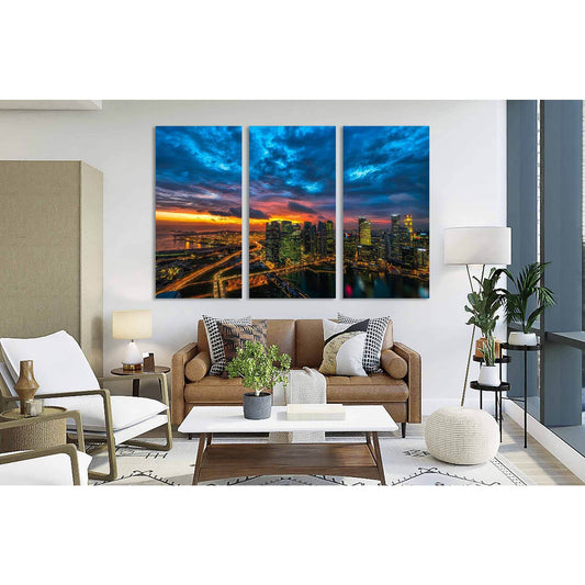 Evening Singapore №D1862 Ready to Hang Canvas PrintCanvas art arrives ready to hang, with hanging accessories included and no additional framing required. Every canvas print is hand-crafted, made on-demand at our workshop and expertly stretched around 100