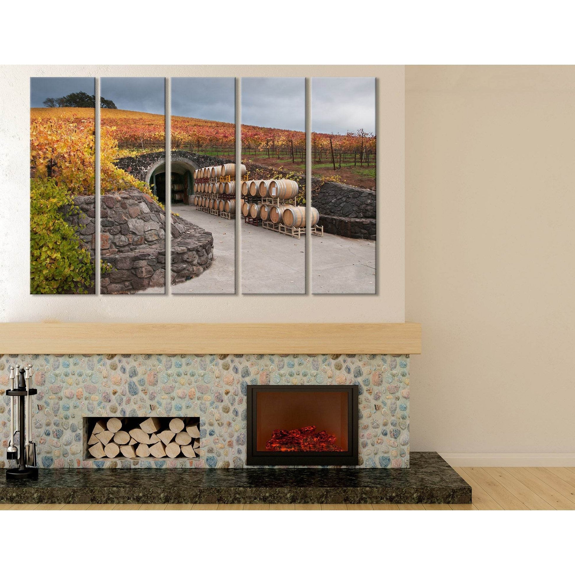 Wine Barrels And The Cave №04210 Ready to Hang Canvas PrintCanvas art arrives ready to hang, with hanging accessories included and no additional framing required. Every canvas print is hand-crafted, made on-demand at our workshop and expertly stretched ar