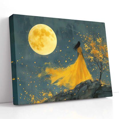 Moonlit Autumnal Muse - Canvas Print