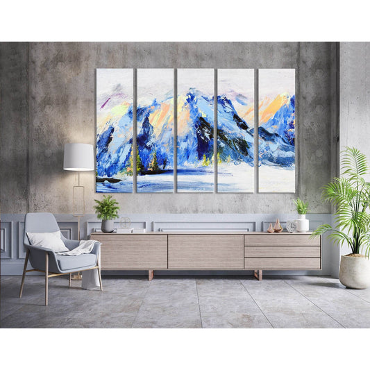 Snow-capped Mountains Abstract №04253 Ready to Hang Canvas PrintCanvas art arrives ready to hang, with hanging accessories included and no additional framing required. Every canvas print is hand-crafted, made on-demand at our workshop and expertly stretch