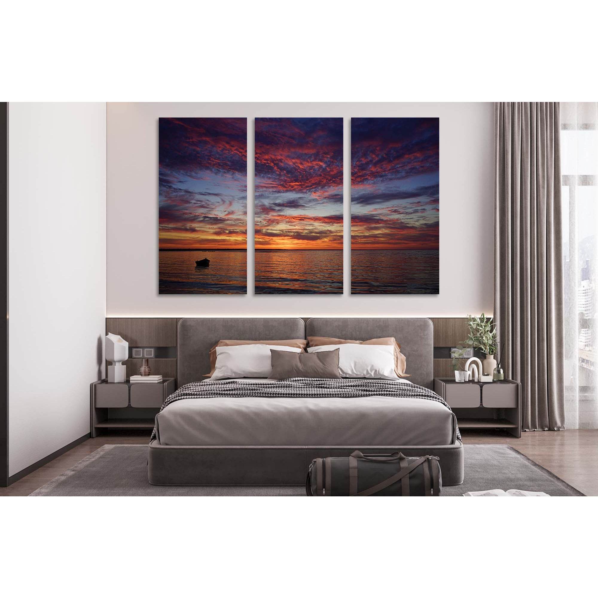 Sunset over the horizon №D1755 Ready to Hang Canvas PrintCanvas art arrives ready to hang, with hanging accessories included and no additional framing required. Every canvas print is hand-crafted, made on-demand at our workshop and expertly stretched arou