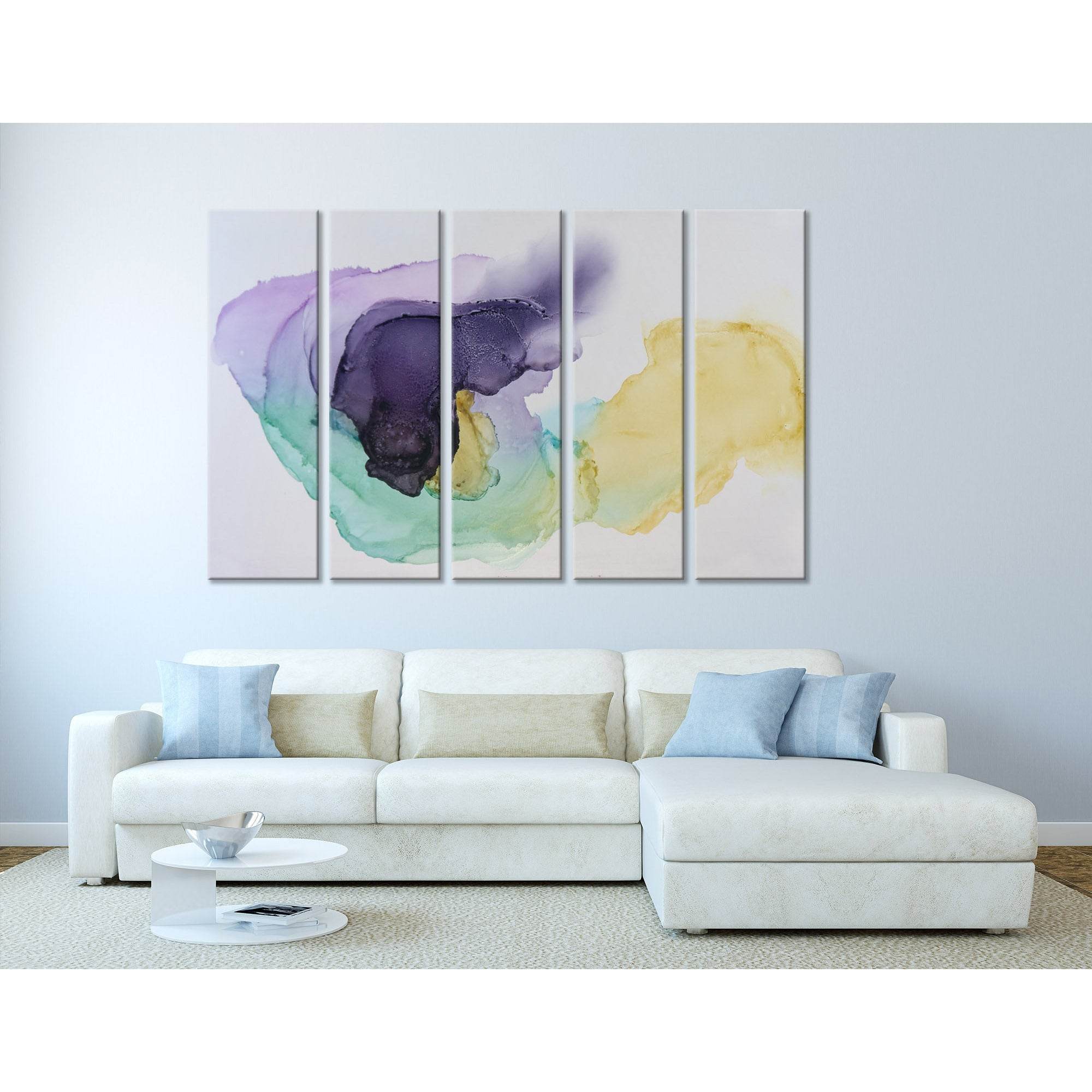 Purple, Blue And Yellow Abstract №04360 Ready to Hang Canvas PrintCanvas art arrives ready to hang, with hanging accessories included and no additional framing required. Every canvas print is hand-crafted, made on-demand at our workshop and expertly stret