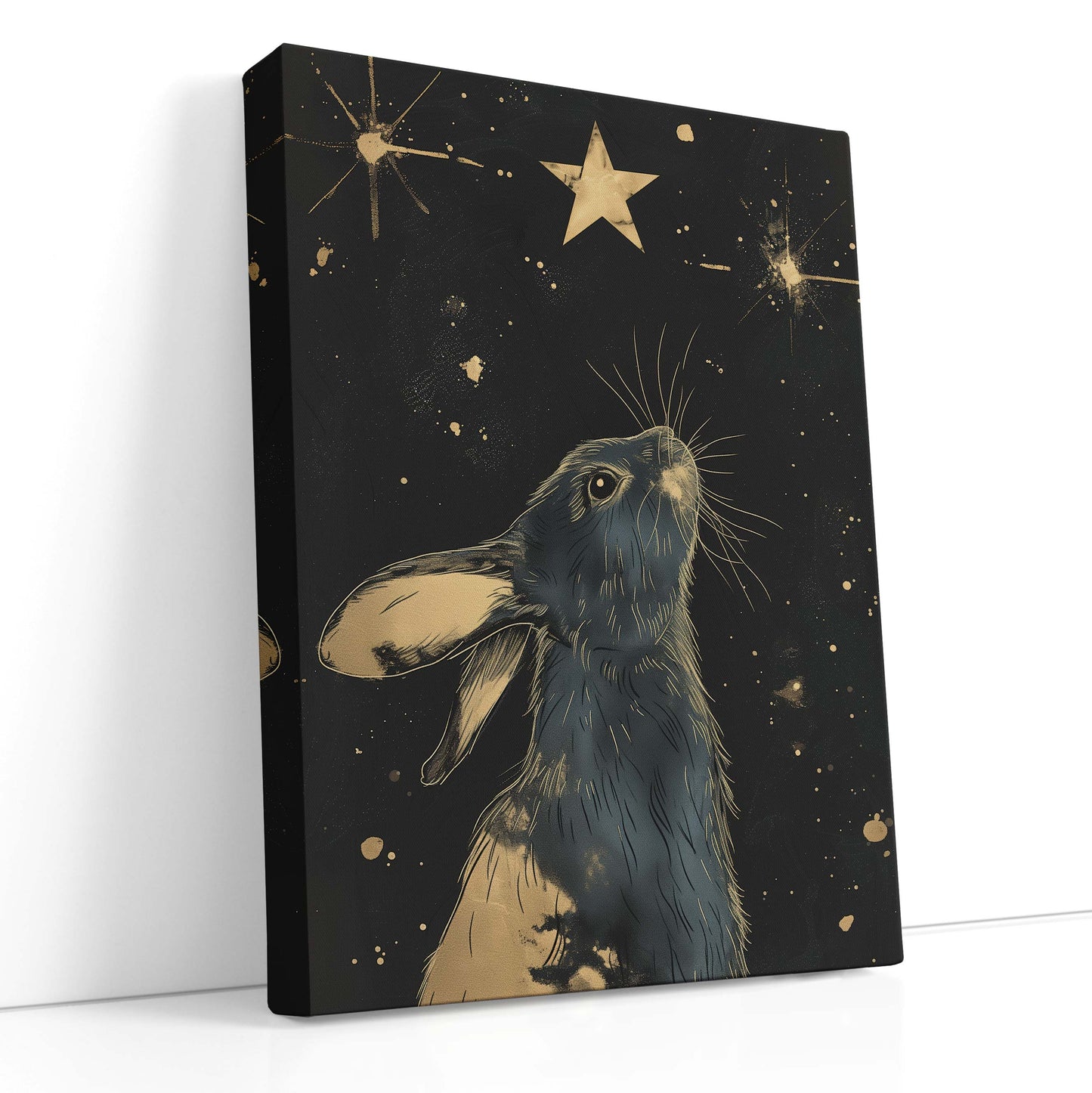  Contemplative Rabbit Canvas Print