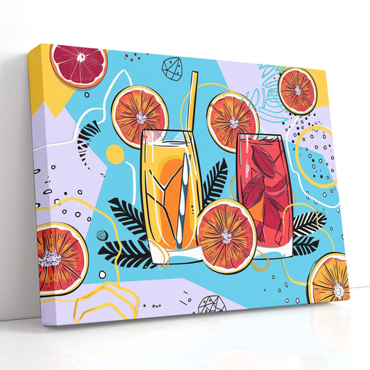 Zesty Orange and Lemon Drinks - Canvas Print