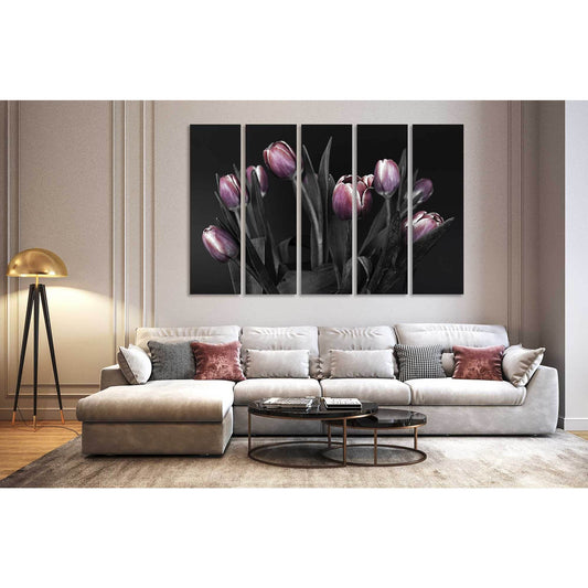 Black and white tulips №D2846 Ready to Hang Canvas PrintCanvas art arrives ready to hang, with hanging accessories included and no additional framing required. Every canvas print is hand-crafted, made on-demand at our workshop and expertly stretched aroun