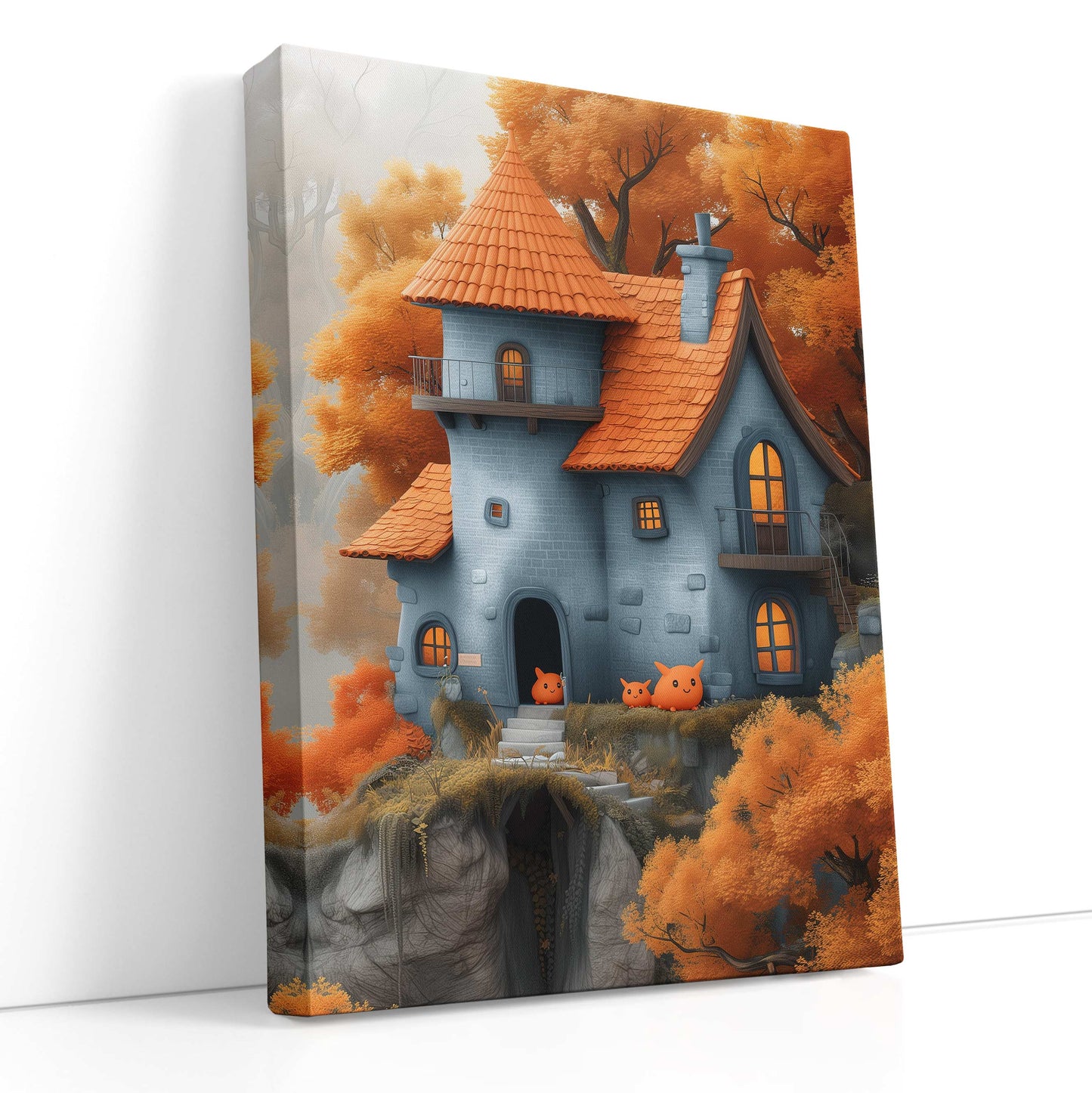 Charming Fantasy Cottage - Canvas Print