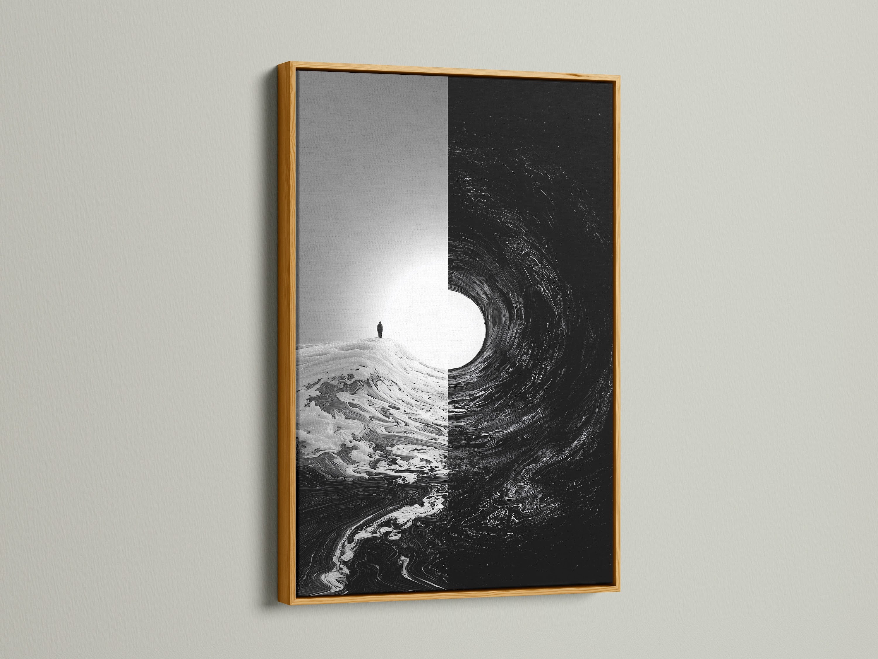 An artwork shines in a luxurious gold frame. Gold frames add a touch of opulence and glamour. They enhance artwork with a warm and radiant glow. Explore our gold frame options to elevate your favorite pieces.