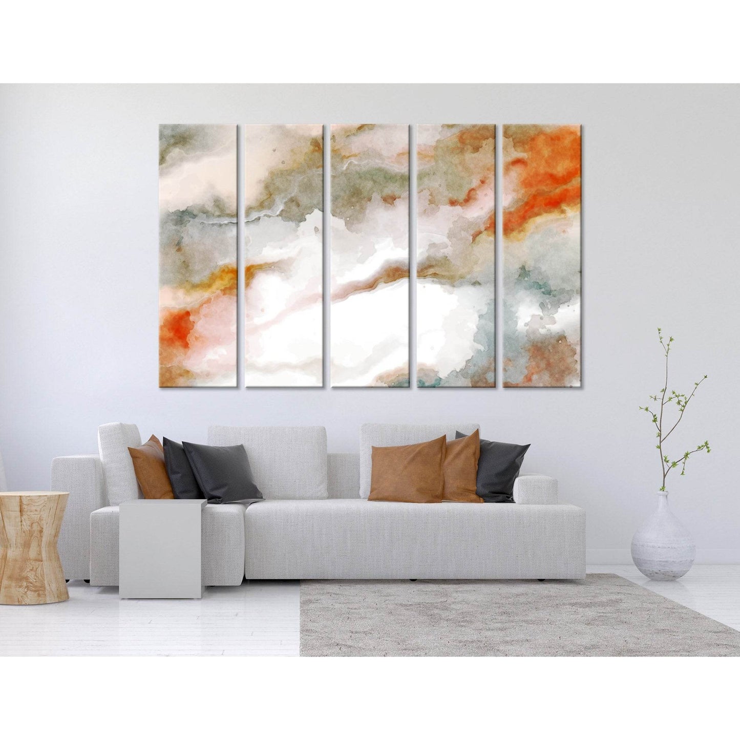 White And Orange Abstract №04337 Ready to Hang Canvas PrintCanvas art arrives ready to hang, with hanging accessories included and no additional framing required. Every canvas print is hand-crafted, made on-demand at our workshop and expertly stretched ar