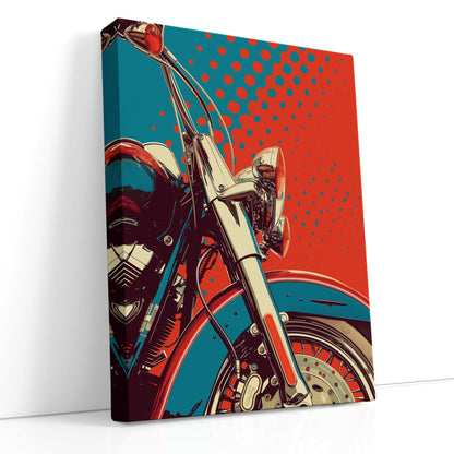 Pop Art Motorcycle - Canvas Print