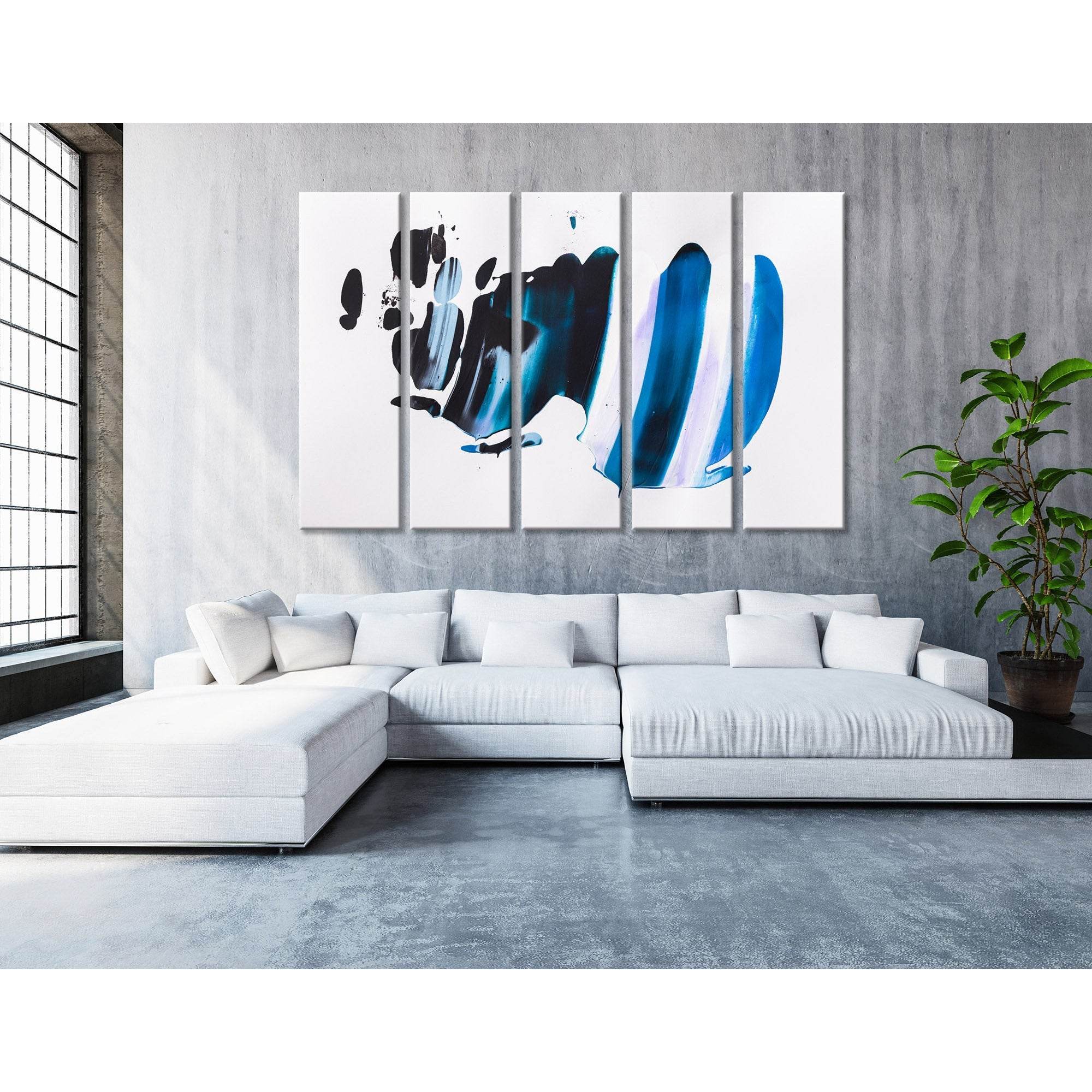 Blue And Black Abstract №04387 Ready to Hang Canvas PrintCanvas art arrives ready to hang, with hanging accessories included and no additional framing required. Every canvas print is hand-crafted, made on-demand at our workshop and expertly stretched arou