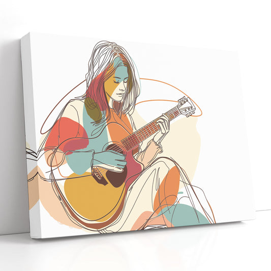 One-Line Guitar Art Print