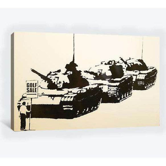 Banksy Golf sale for sale - Canvas printCanvas art arrives ready to hang, with hanging accessories included and no additional framing required. Every canvas print is hand-crafted, made on-demand at our workshop and expertly stretched around 100% North Ame