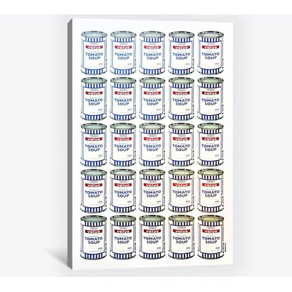 Banksy soup cans - Canvas printCanvas art arrives ready to hang, with hanging accessories included and no additional framing required. Every canvas print is hand-crafted, made on-demand at our workshop and expertly stretched around 100% North American Pin