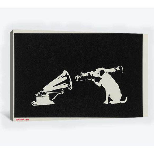 Banksy hmv - Canvas printCanvas art arrives ready to hang, with hanging accessories included and no additional framing required. Every canvas print is hand-crafted, made on-demand at our workshop and expertly stretched around 100% North American Pine wood