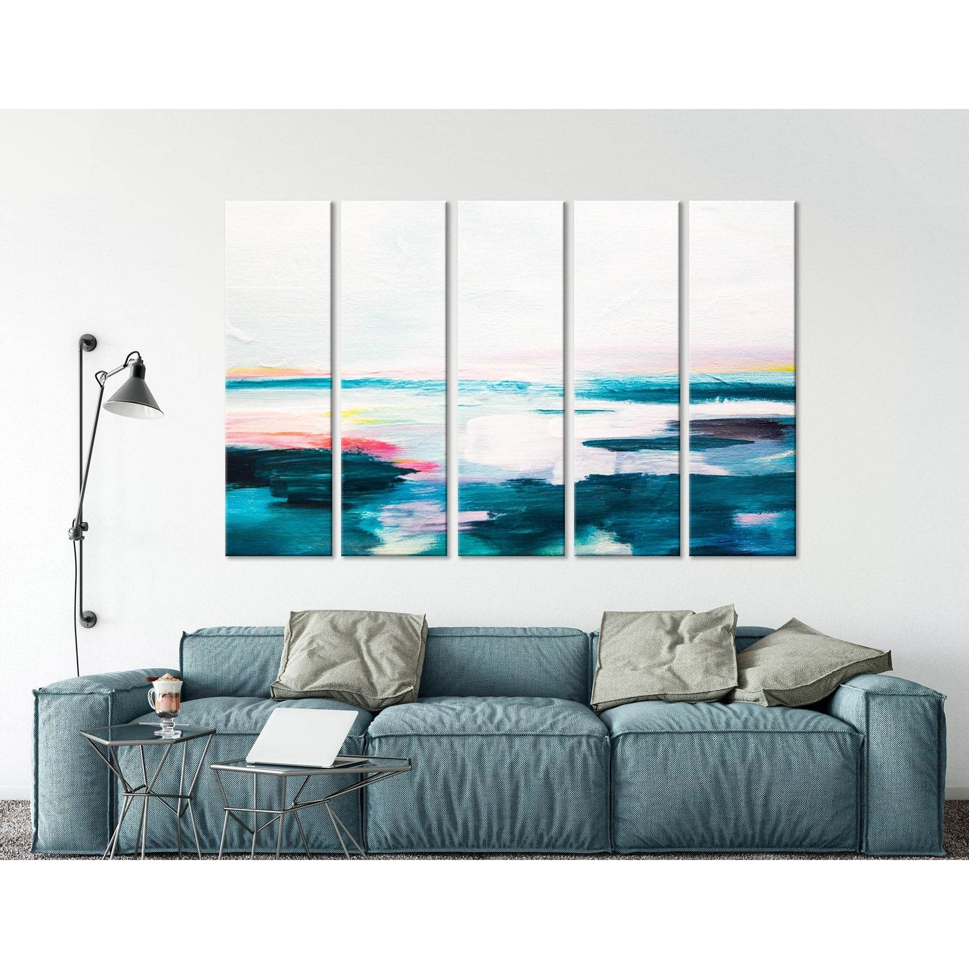 White And Blue Abstract №04270 Ready to Hang Canvas PrintCanvas art arrives ready to hang, with hanging accessories included and no additional framing required. Every canvas print is hand-crafted, made on-demand at our workshop and expertly stretched arou