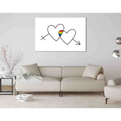 Two hearts №2113 Ready to Hang Canvas PrintCanvas art arrives ready to hang, with hanging accessories included and no additional framing required. Every canvas print is hand-crafted, made on-demand at our workshop and expertly stretched around 100% North