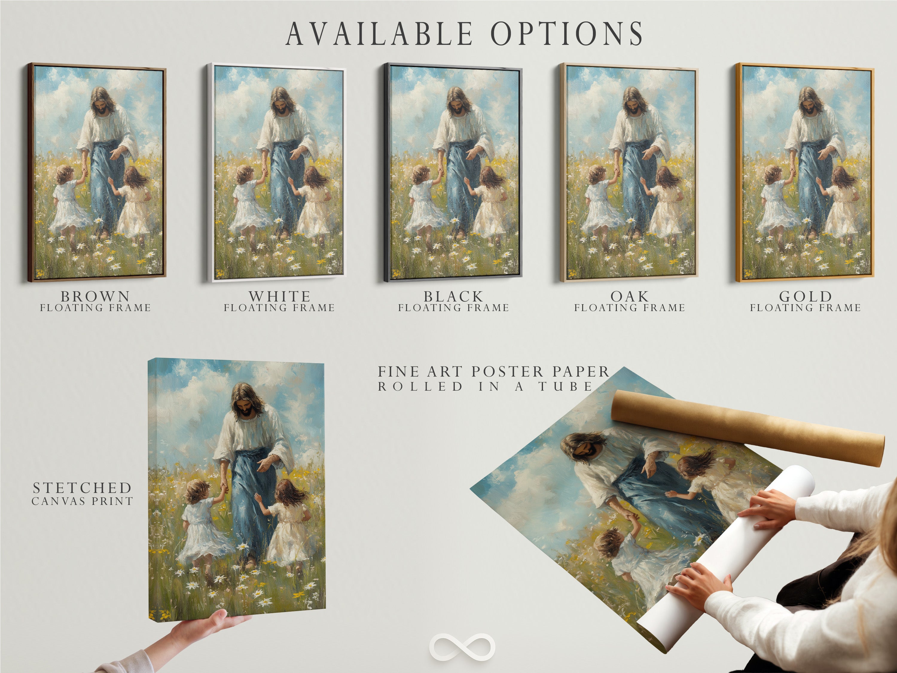 Explore available options for your artwork. Choose between a stretched canvas print. Select fine art poster paper. Consider a floating frame. Customize your art to match your style. Make your piece unique.