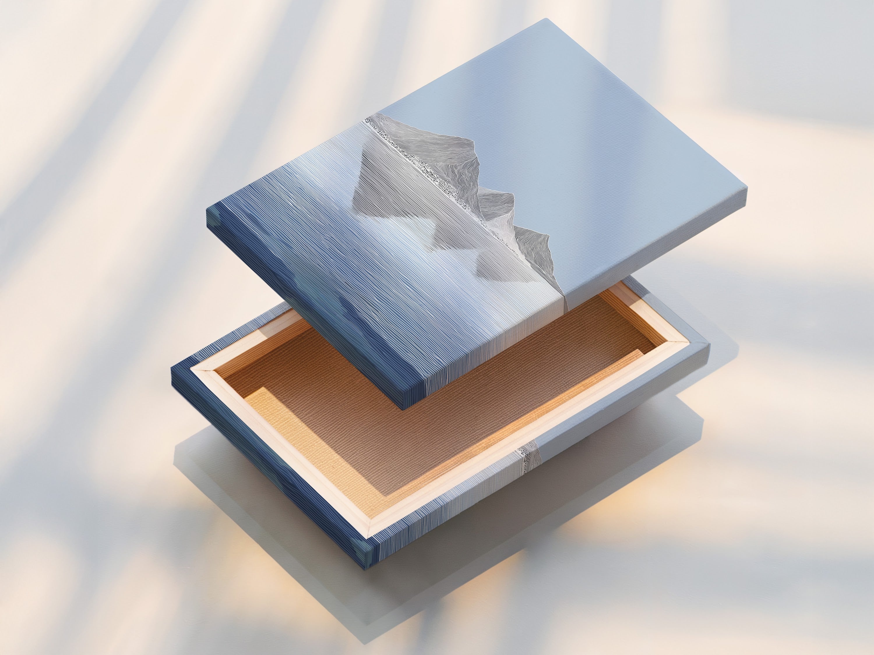 A stretched canvas print displays vibrant artwork. The stretched canvas provides a gallery-ready look. The canvas print enhances the art's texture. This format is ready to hang and enjoy. Experience art in a new dimension with canvas. See how our prints transform your space.